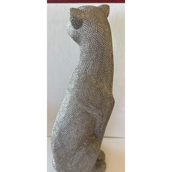 Sagebrook Home 12" Leopard Figurine, Panther , Cheetah , Cat Silver - - Picture 6 of 9